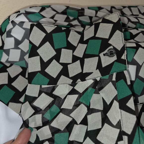 Lane Bryant Sheer Chiffon Geometric Print Blouse Top Size 18/20 - Picture 4 of 6